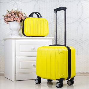 Woman Travel suitcase set Rolling Luggage set 18inch laptop boarding trolley case wheels Cosmetic case carry-on box travel bags