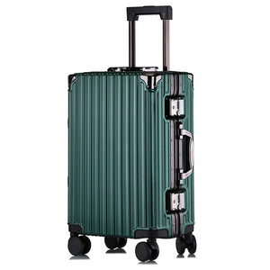 Edison Suitcase Aluminum Frame Luggage Men Women Suitcase Alloy Frame Luggage Trolley Case Spinner Wheels Rolling mala de Viagem
