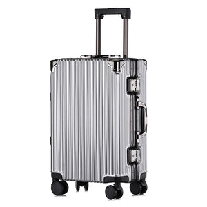Edison Suitcase Aluminum Frame Luggage Men Women Suitcase Alloy Frame Luggage Trolley Case Spinner Wheels Rolling mala de Viagem