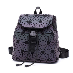 Fashion Luminous Backpack Women Geometric Backpacks For Teenage Girls Female Laser Diamond Student's School Bag Mochila Bolsas