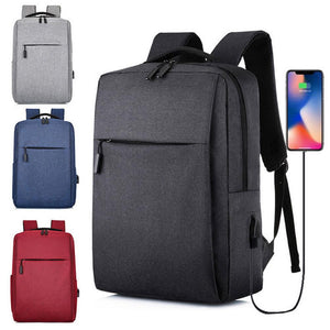 Women USB Port Zipper Waterproof Laptop Business Backpack School Bag Daypack