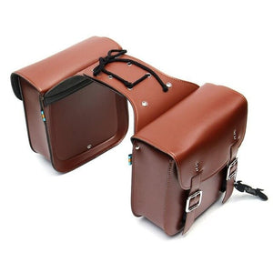 XL 883 XL 1200 Side Tool Bag Luggage XL883 XL1200 Motorcycle Saddle Bags For Harley Sportster  Pu Leather Black and  brown